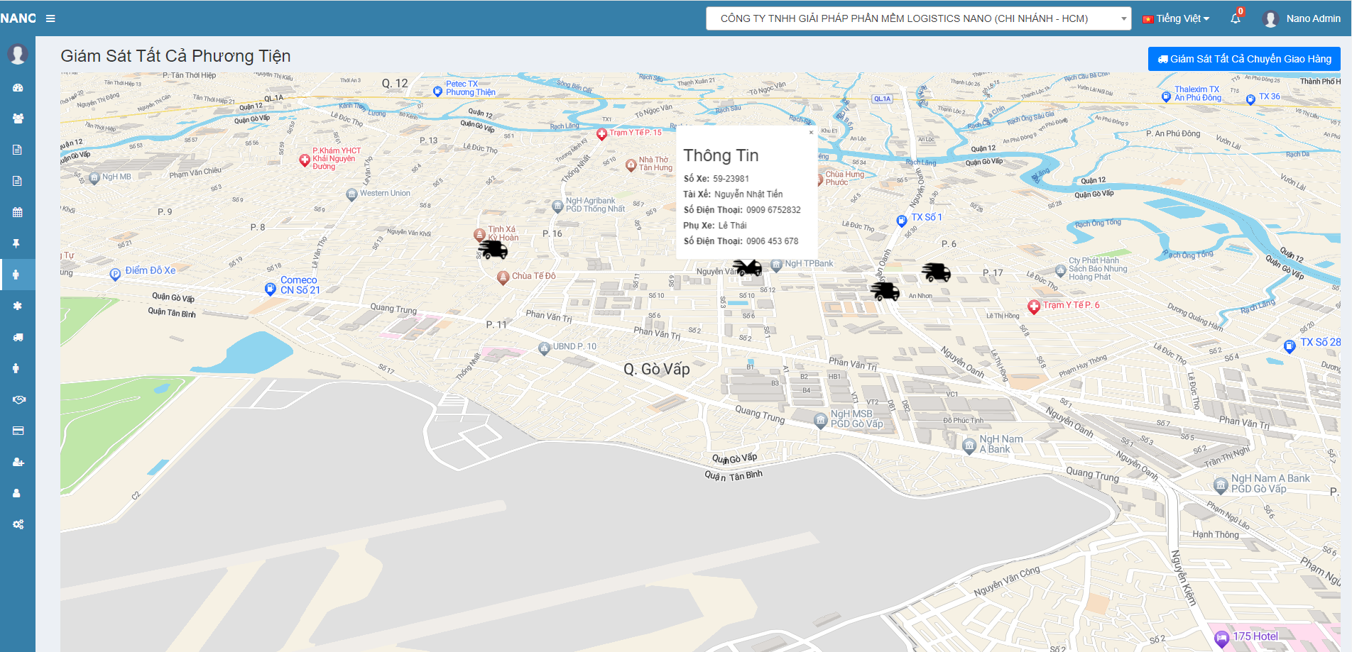 Giải Pháp Phần Mềm Logistics - Giám Sát Phương Tiện GPS